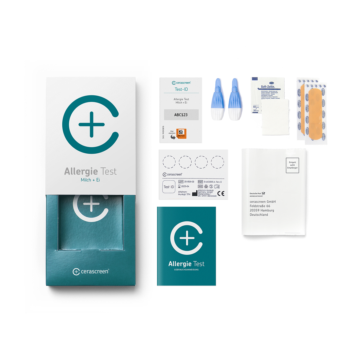 cerascreen Vital Milch-Ei Allergietest Blut Selbsttest