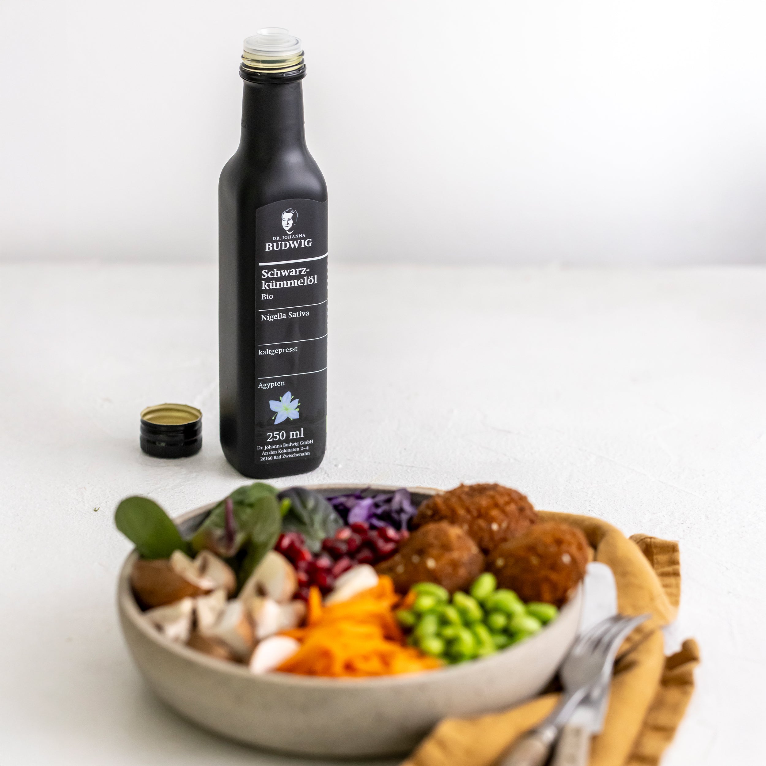 Dr. Johanna Budwig Schwarzkümmelöl gefiltert Öl 250 ml bio