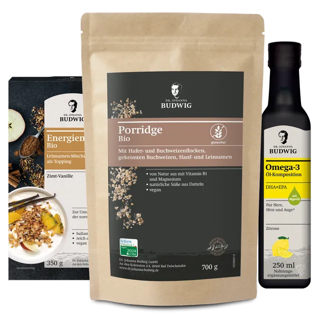 Dr. Johanna Budwig Kossis Frühstücks-Paket Porridge Omega-3