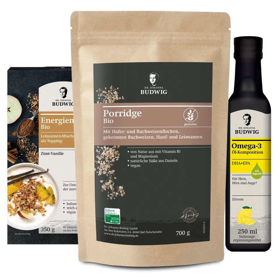 Dr. Johanna Budwig Kossis Frühstücks-Paket Porridge Omega-3