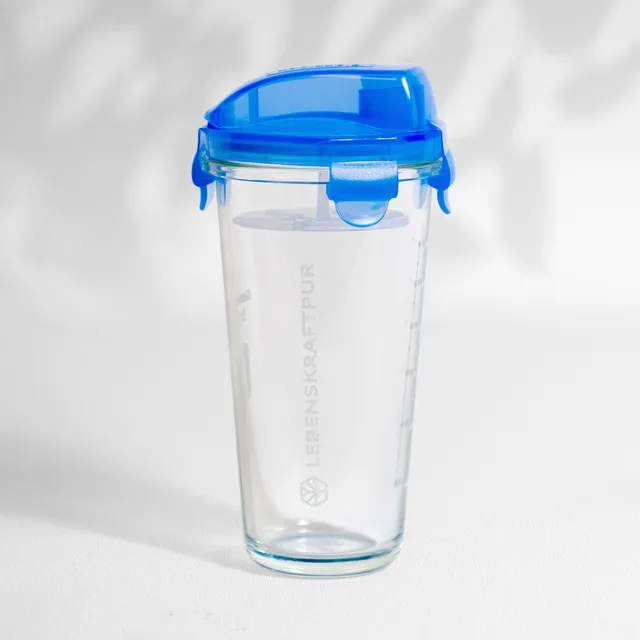 LebenskraftPur Zubehör Shaker Glas 400 ml mit Sieb
