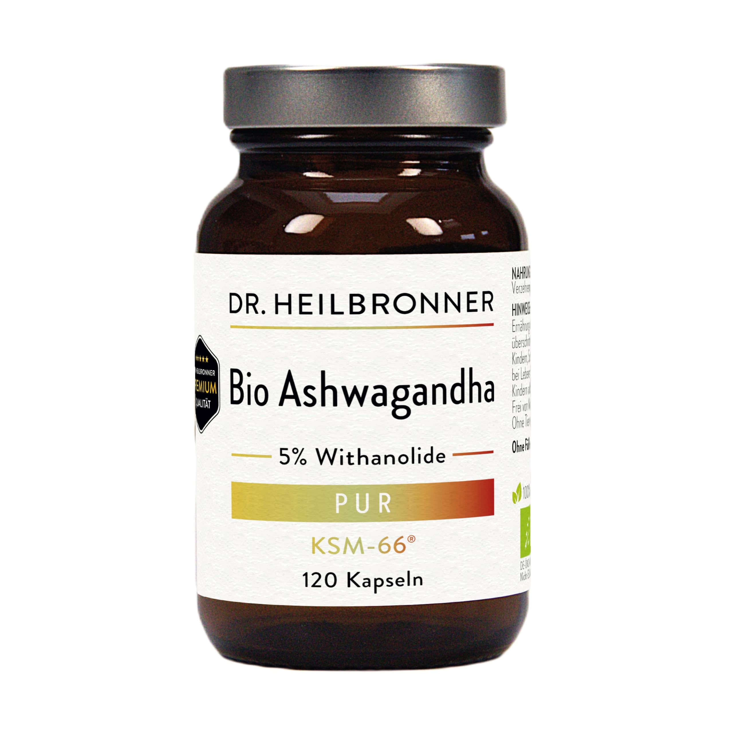 Dr. Heilbronner Bio Ashwagandha KSM-66 Kapseln 120 Stk