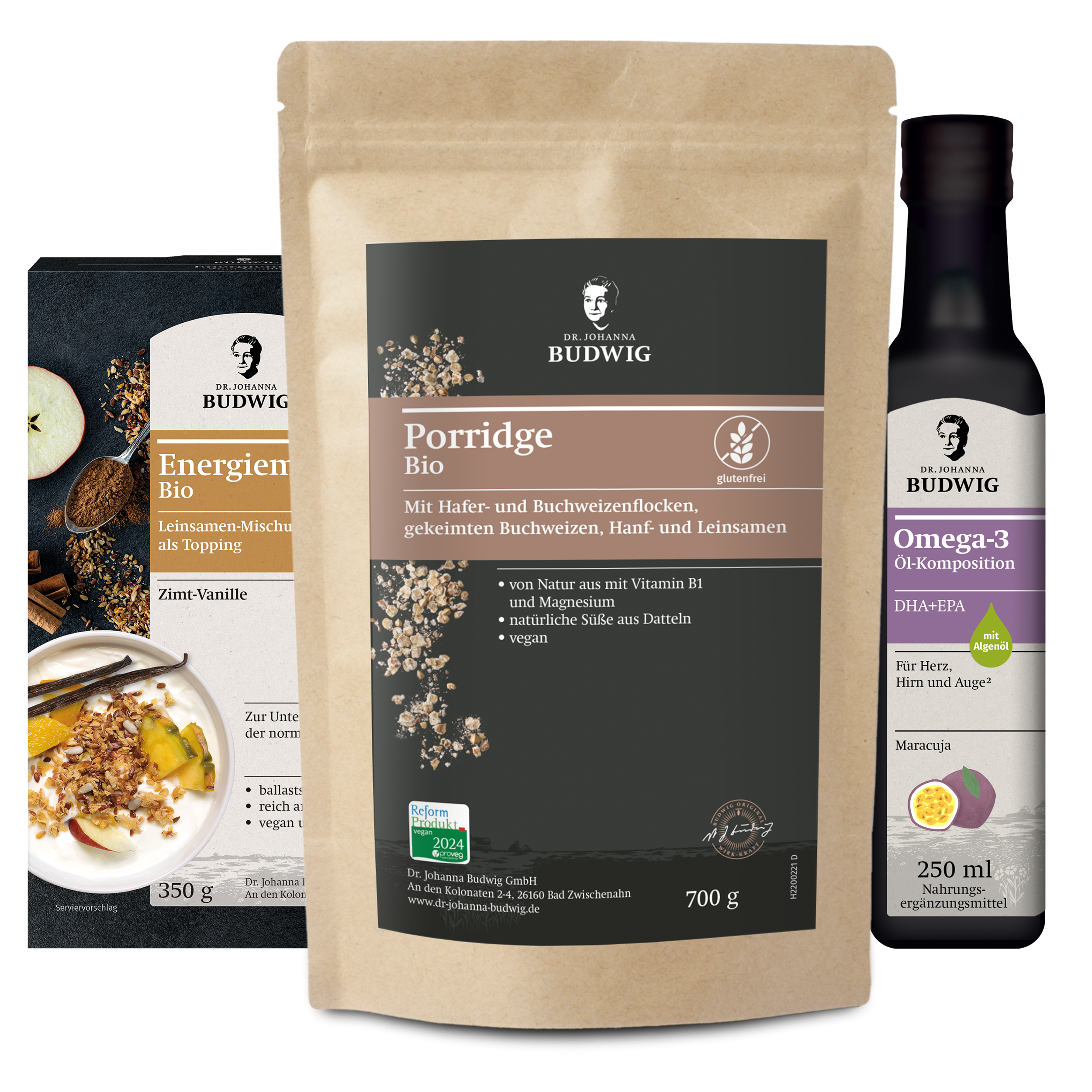 Dr. Johanna Budwig Svenjas Frühstücks Paket Porridge-Set