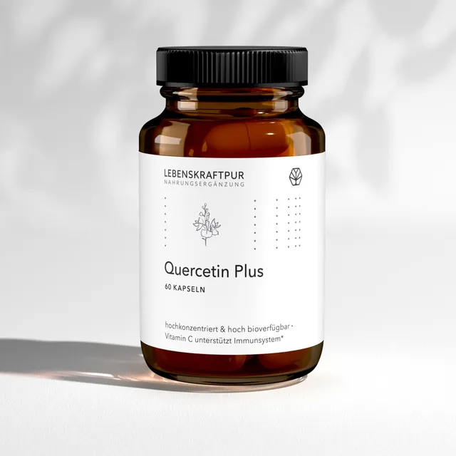 LebenskraftPur Quercetin Plus Kapseln vegan 500 mg mit Vitamin C Zink