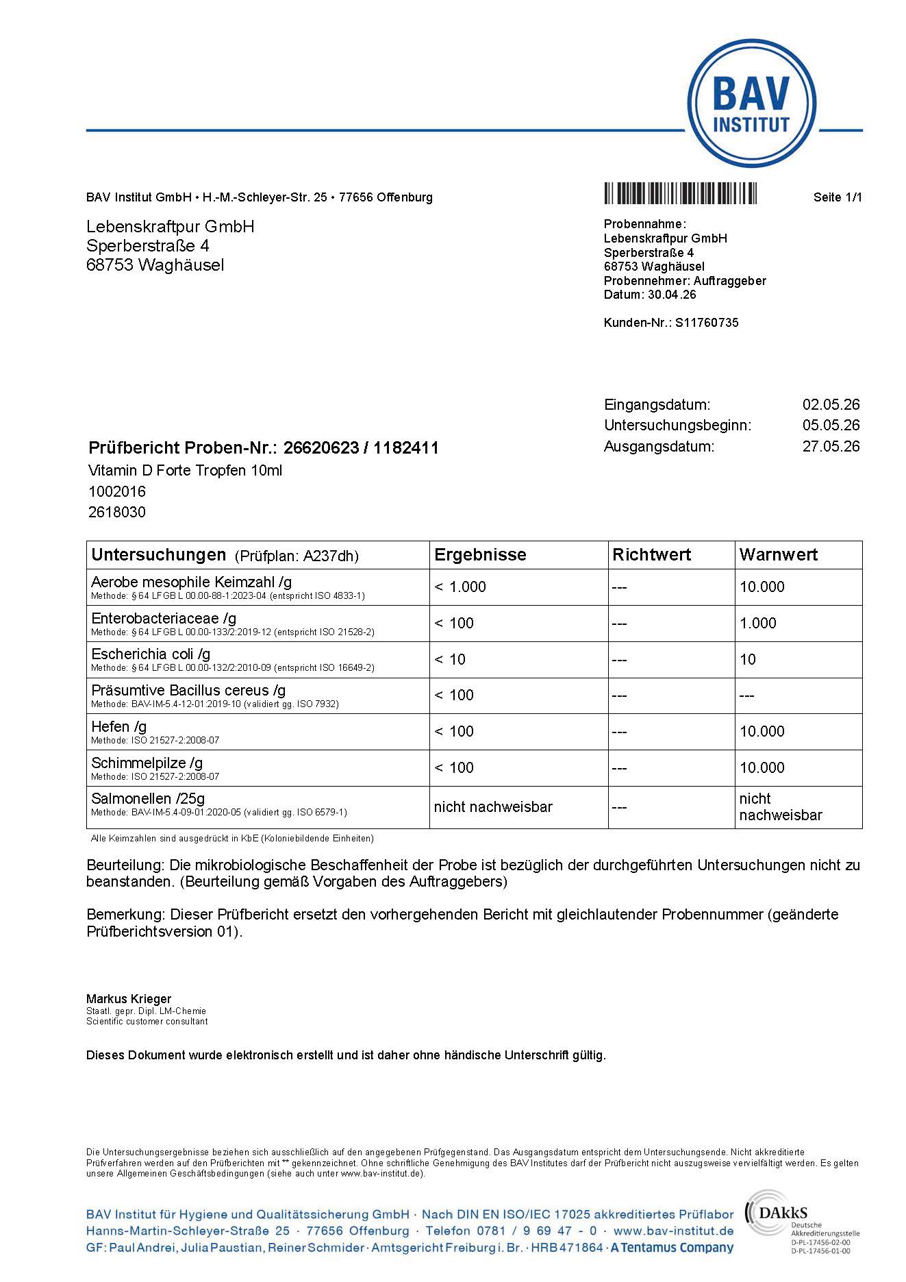 LebenskraftPur Vitamin D Forte Tropfen 10000 IE MCT-Öl
