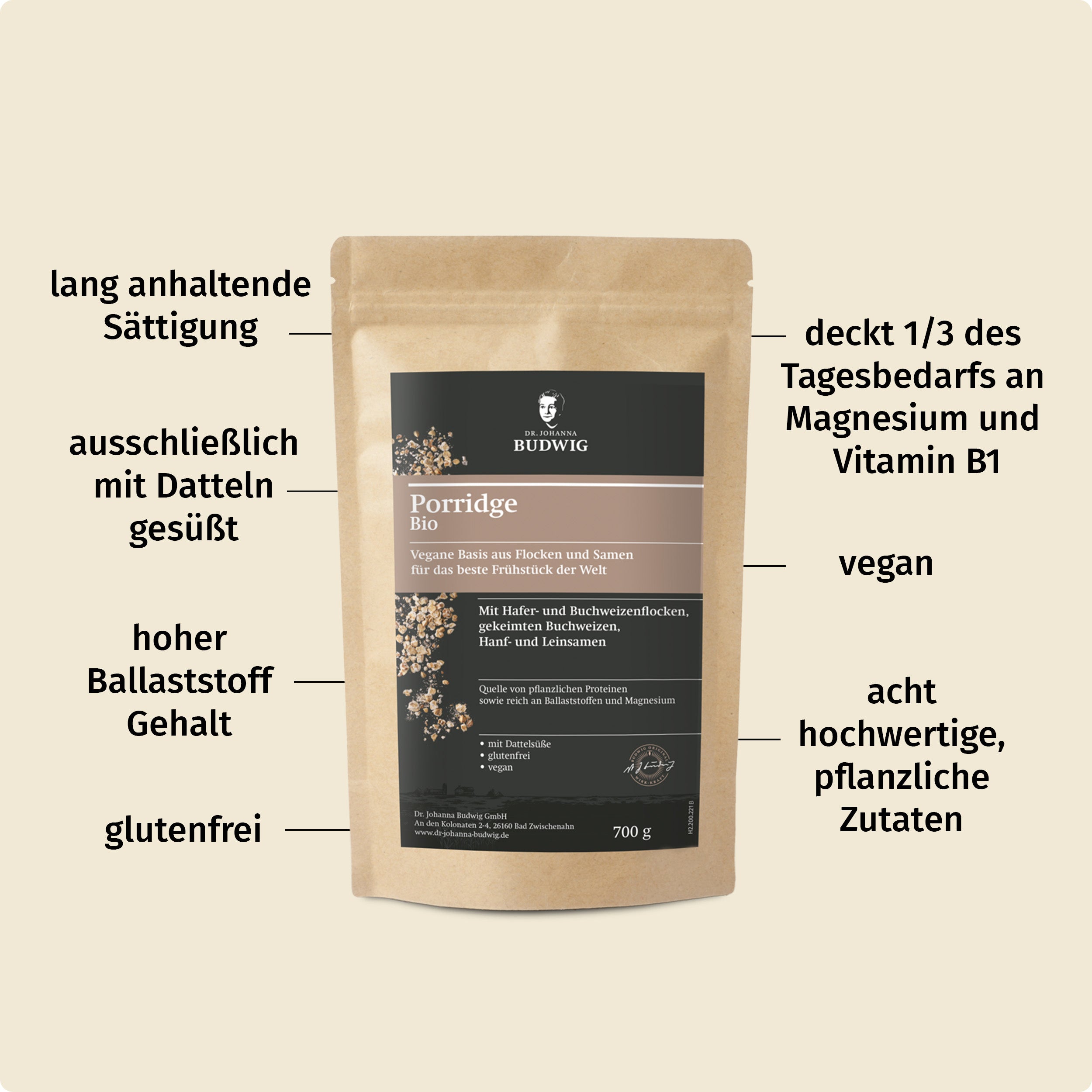 Dr. Johanna Budwig Vorteilspakete Porridge Kennenlern-Paket Protein