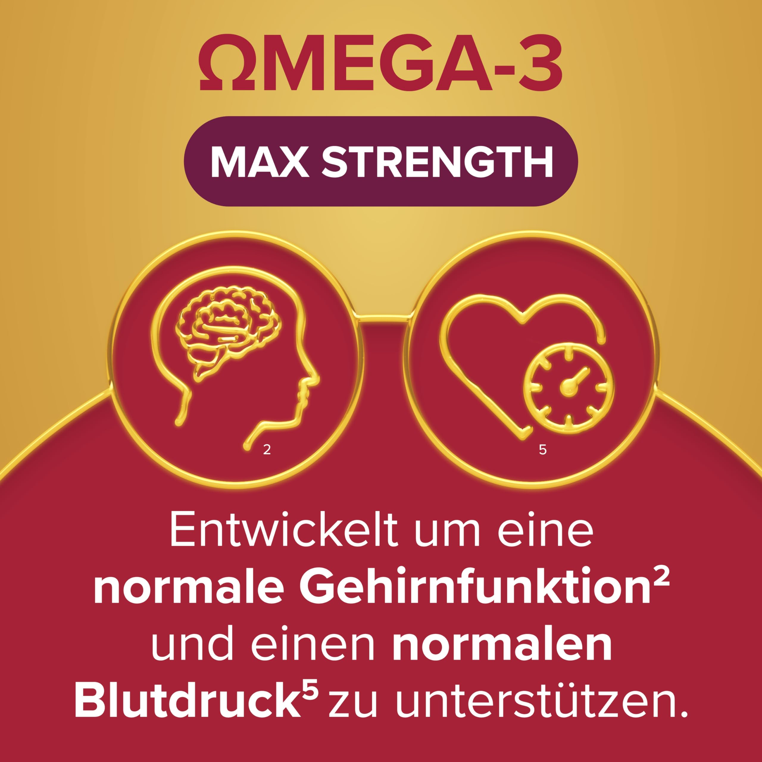 Seven Seas Max Strength Omega-3 Fischöl 30 Kapseln Vitamin D