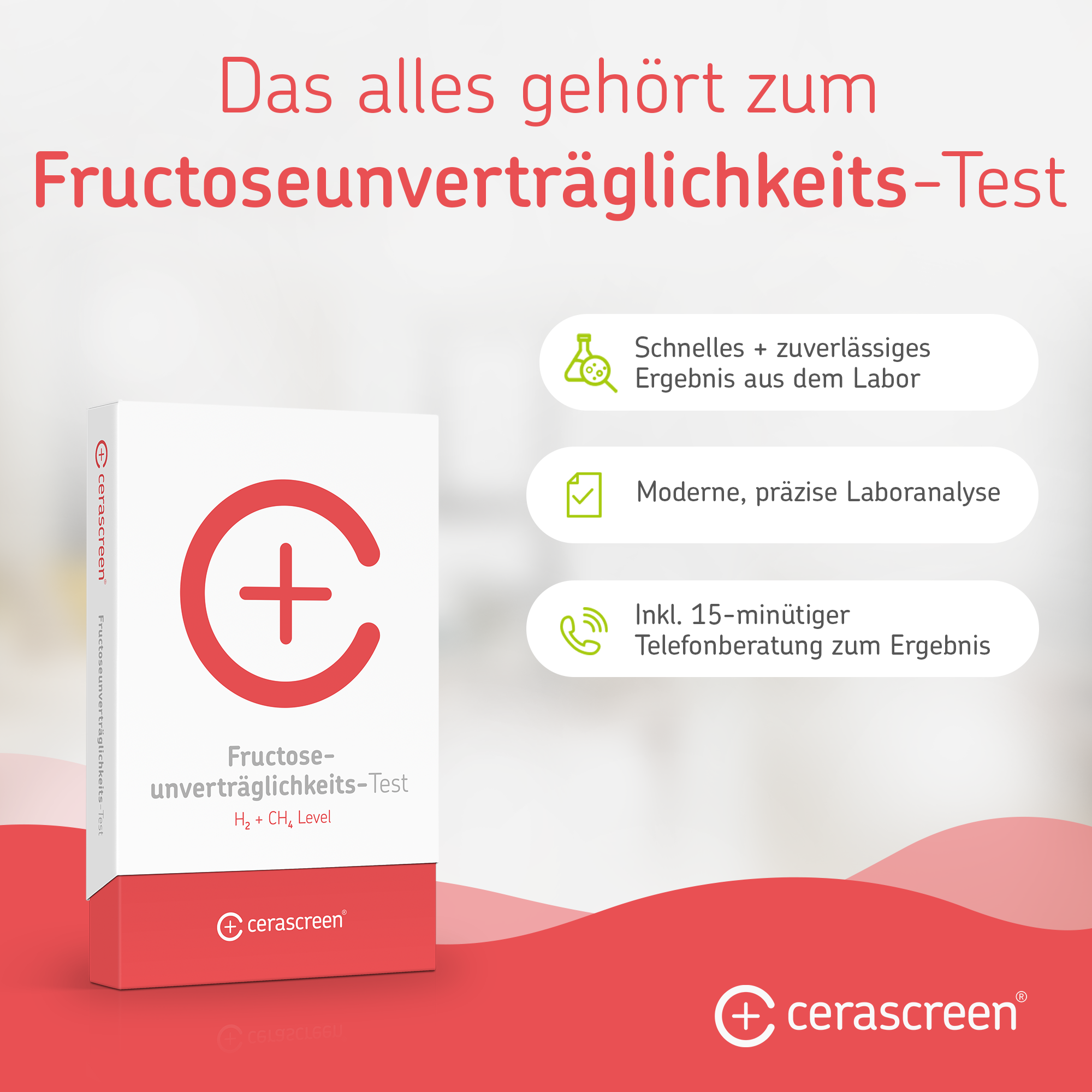 cerascreen Vital Fructoseunverträglichkeit Atemtest 5 Röhrchen