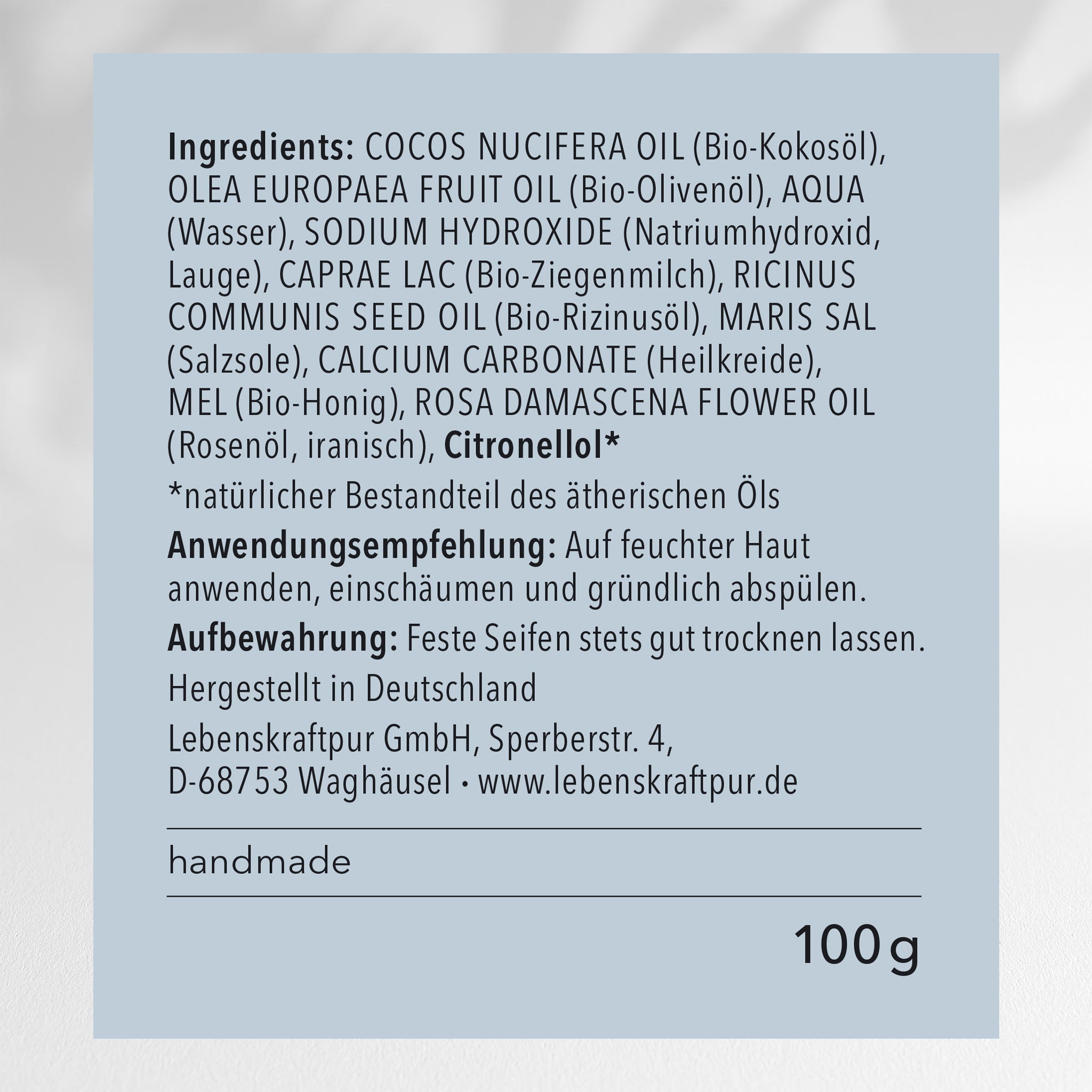LebenskraftPur Naturkosmetik Duschseife Cleopatra Ziegenmilch