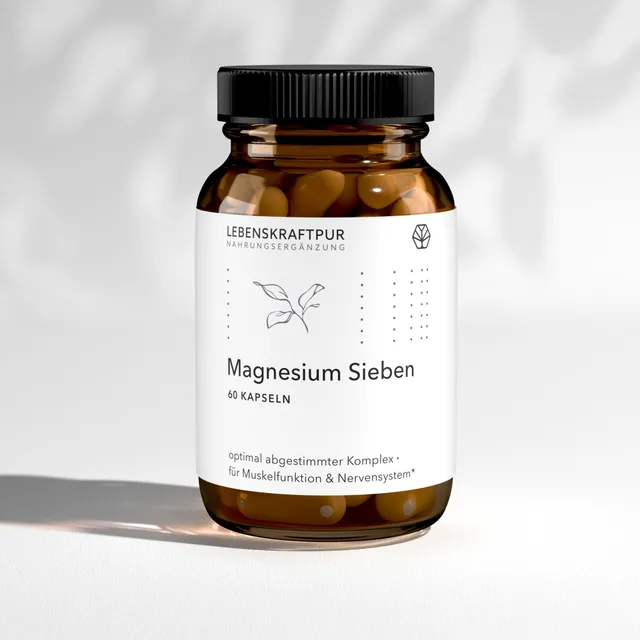 LebenskraftPur Magnesium Sieben Kapseln 60 Kapseln 7-fach