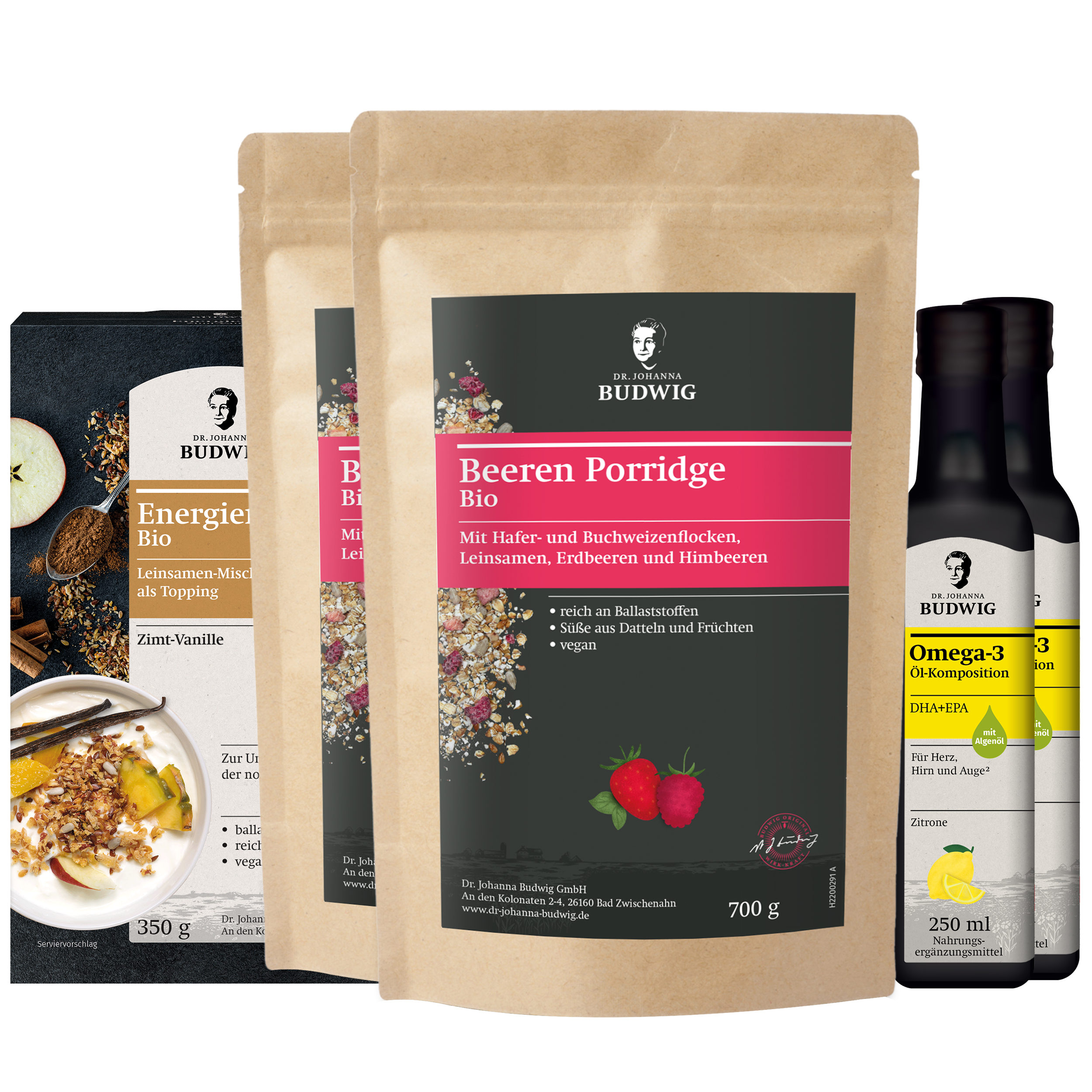 Dr. Johanna Budwig Vorteilspakete Beeren Porridge Paket XL Protein