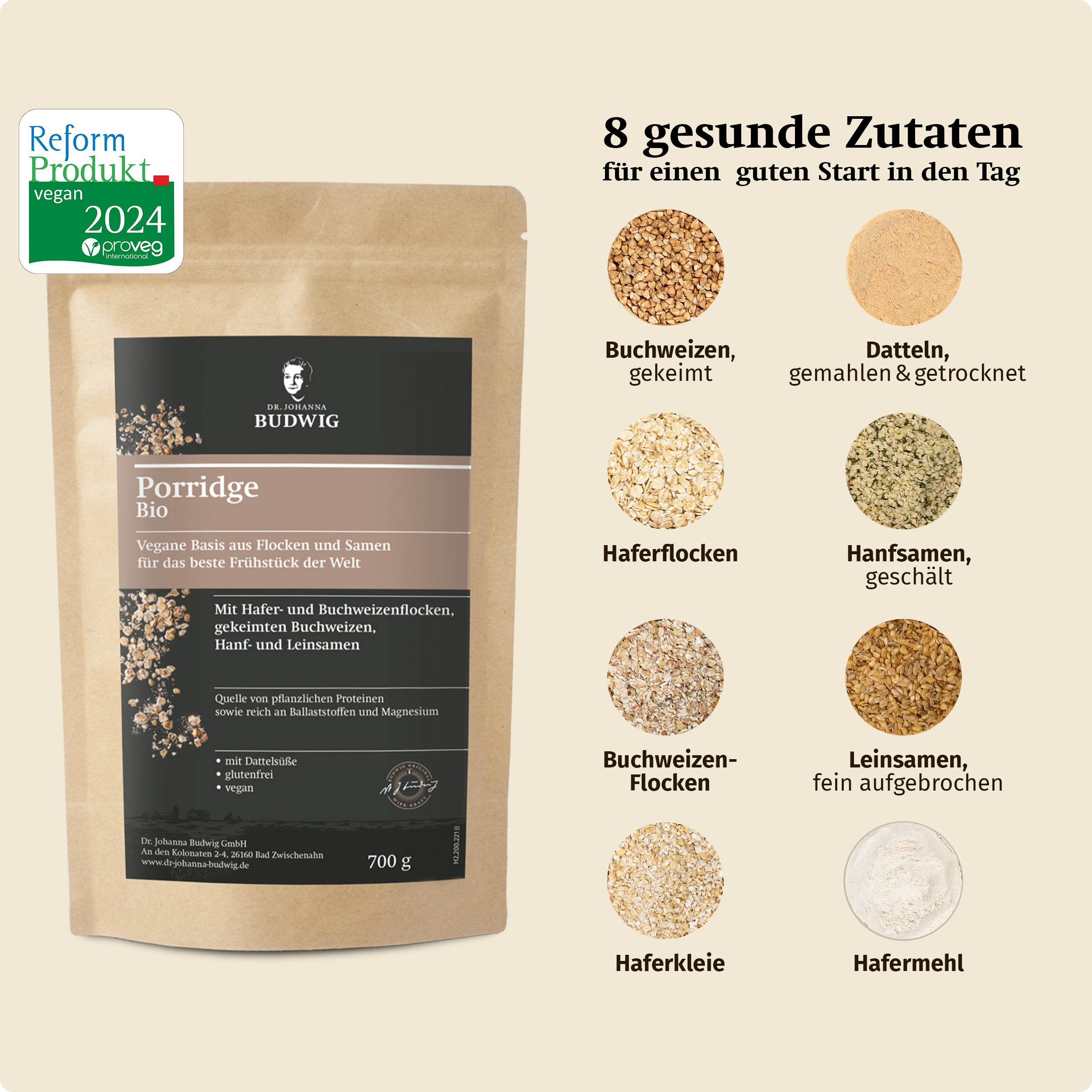 Dr. Johanna Budwig Vorteilspakete Porridge Kennenlern-Paket Protein
