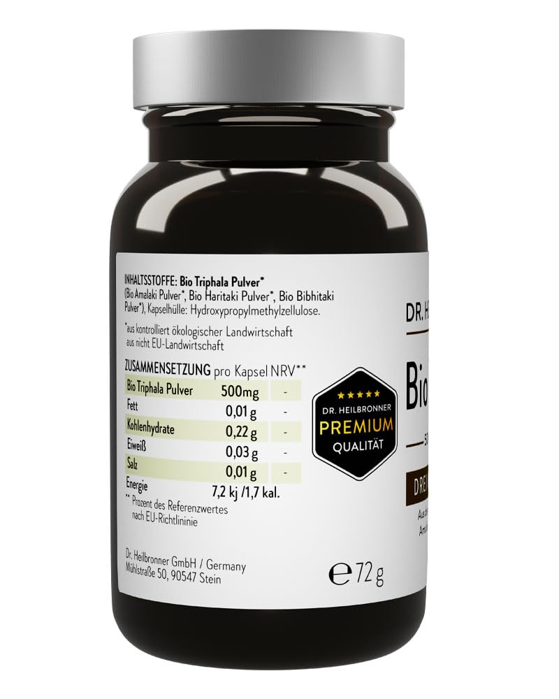 Dr. Heilbronner Vitalstoffe Bio Triphala Kapseln 120 vegan