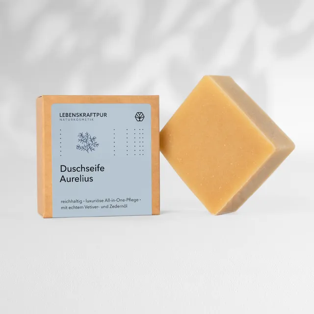 LebenskraftPur Aurelius Duschseife Ziegenmilch Vetiver