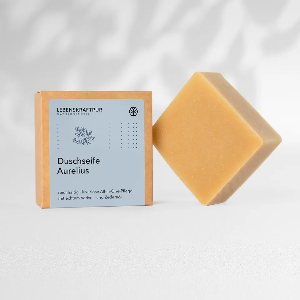 LebenskraftPur Aurelius Duschseife Ziegenmilch Vetiver