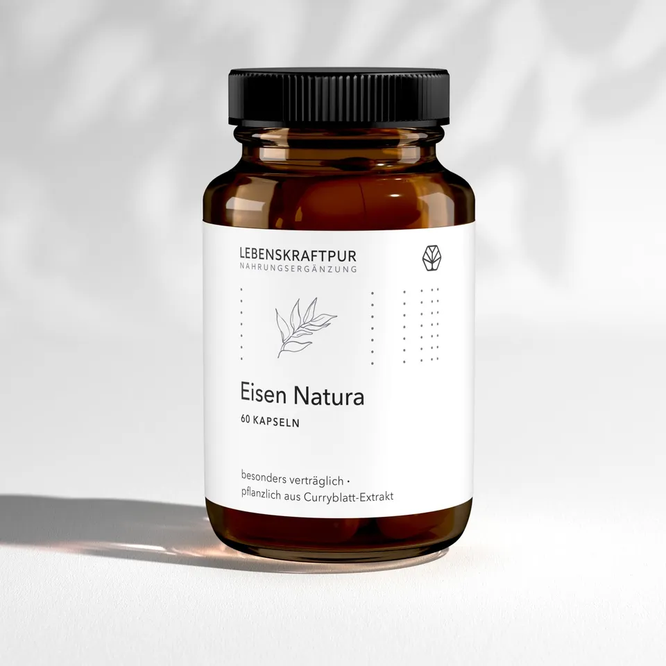 LebenskraftPur Eisen Natura 60 Kapseln Curryblatt Vitamin C