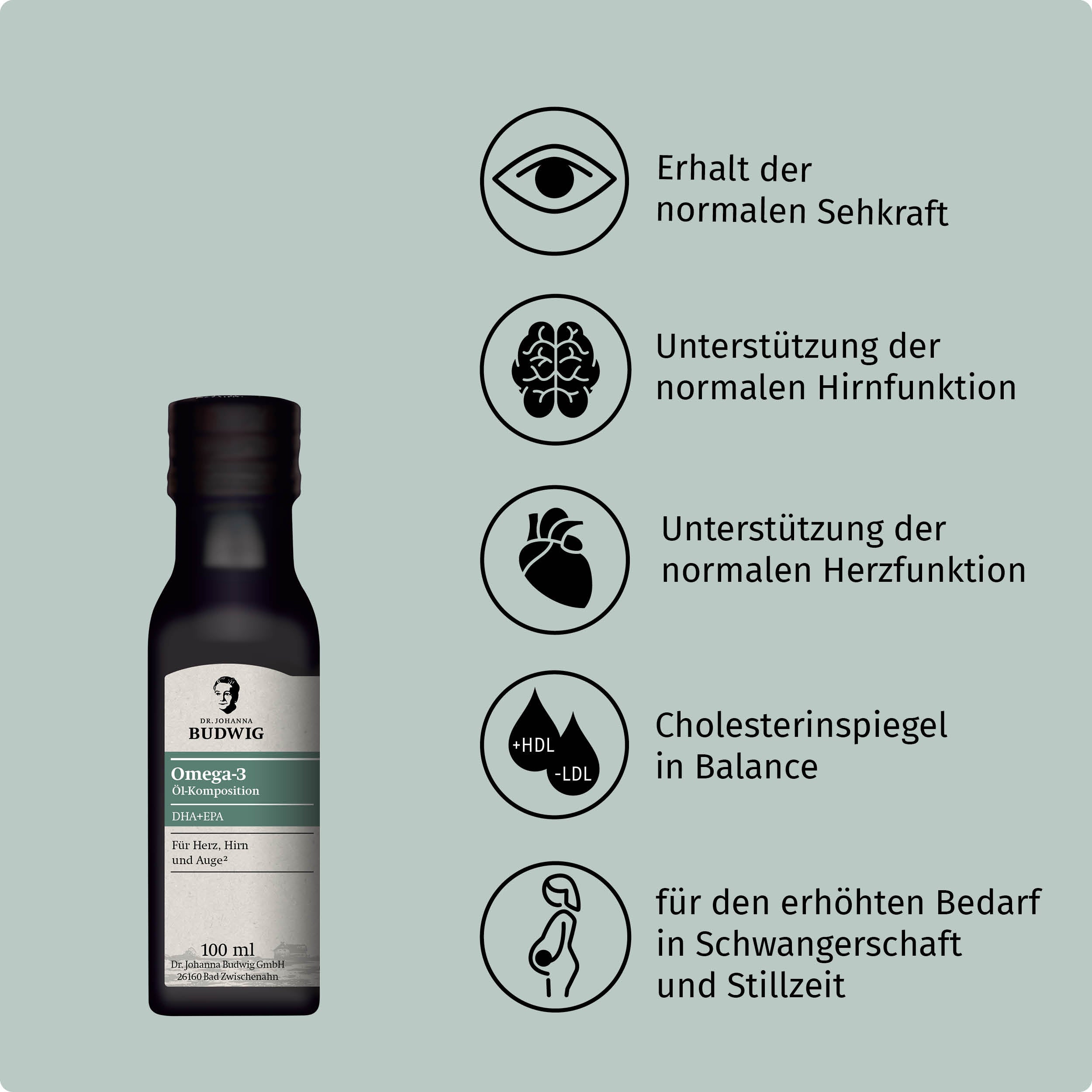 Dr. Budwig DHA+EPA-Minis Probierpaket 3x100 ml Öle