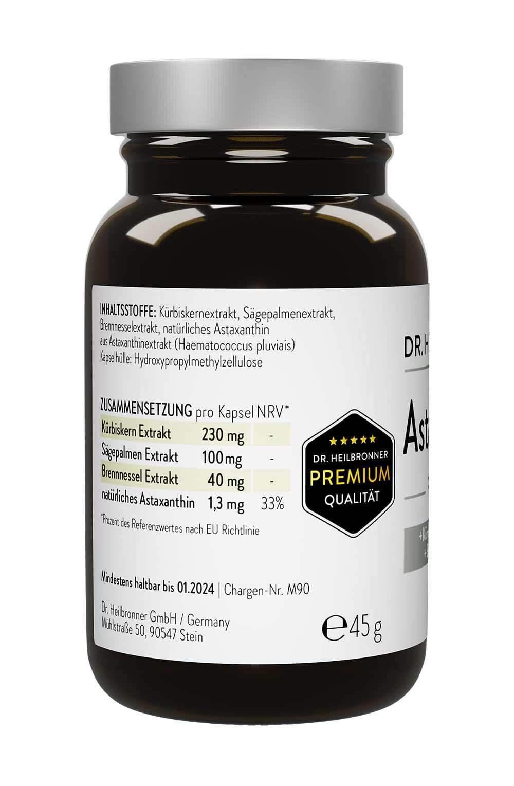 Dr. Heilbronner Astaxanthin FOR MEN Kapseln 90 Stück vegan