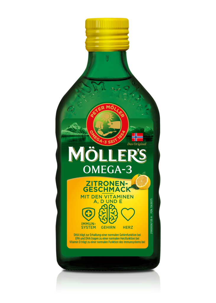Möller's Cod Liver Oil Lebertran Zitrone mit Vitamin D