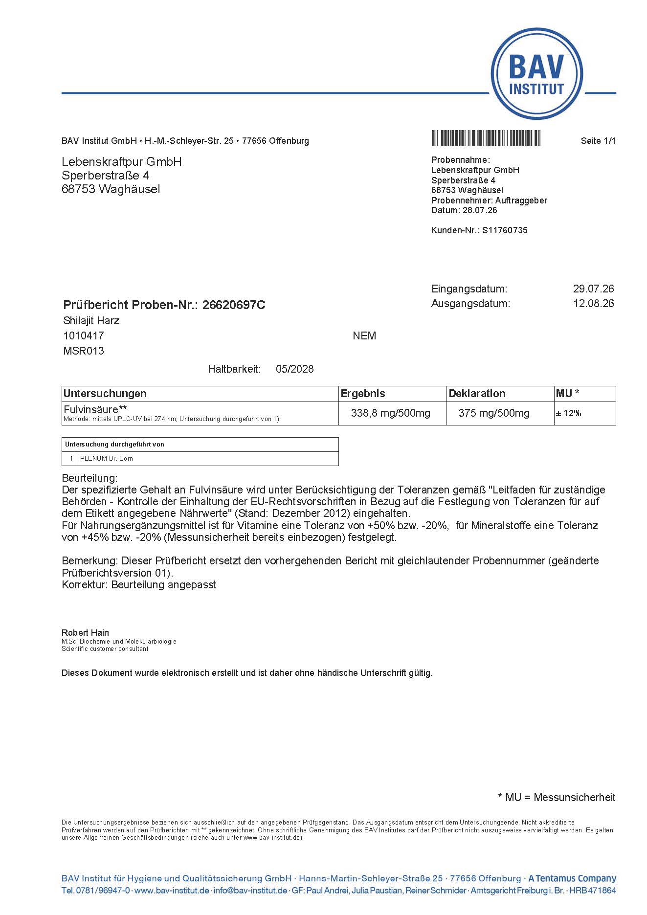 LebenskraftPur Shilajit Harz Himalaya Nahrungsergänzung 500 mg
